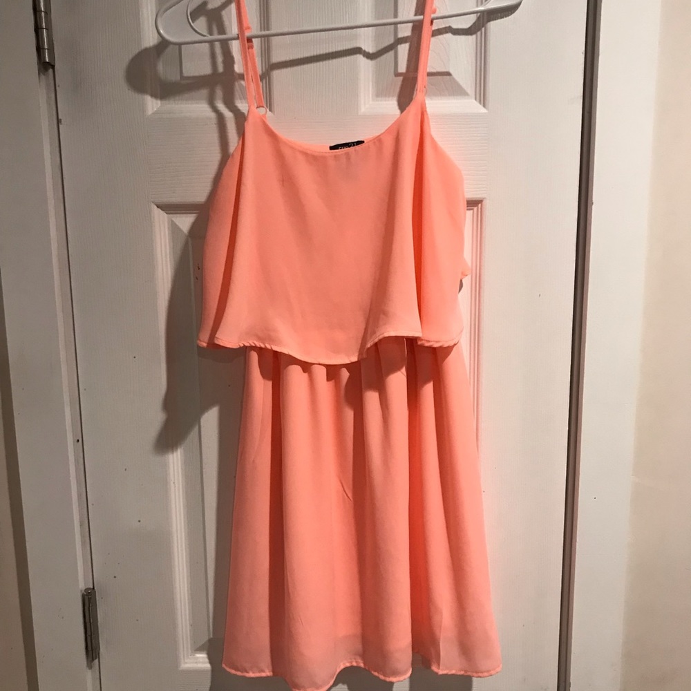 Short coral dress